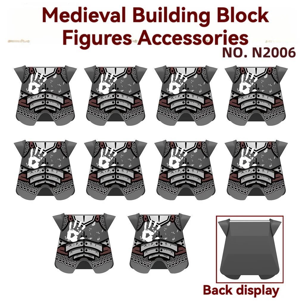 10pcs N2001-N2006  Medieval Soldier Minifigure Accessories - Image 10