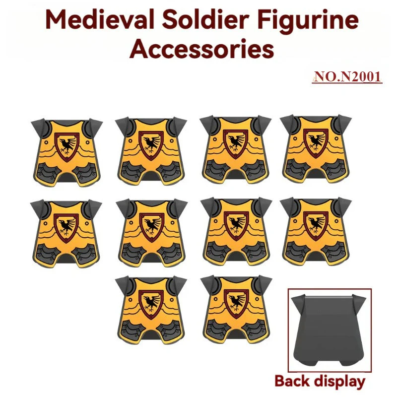 10pcs N2001-N2006  Medieval Soldier Minifigure Accessories - Image 2