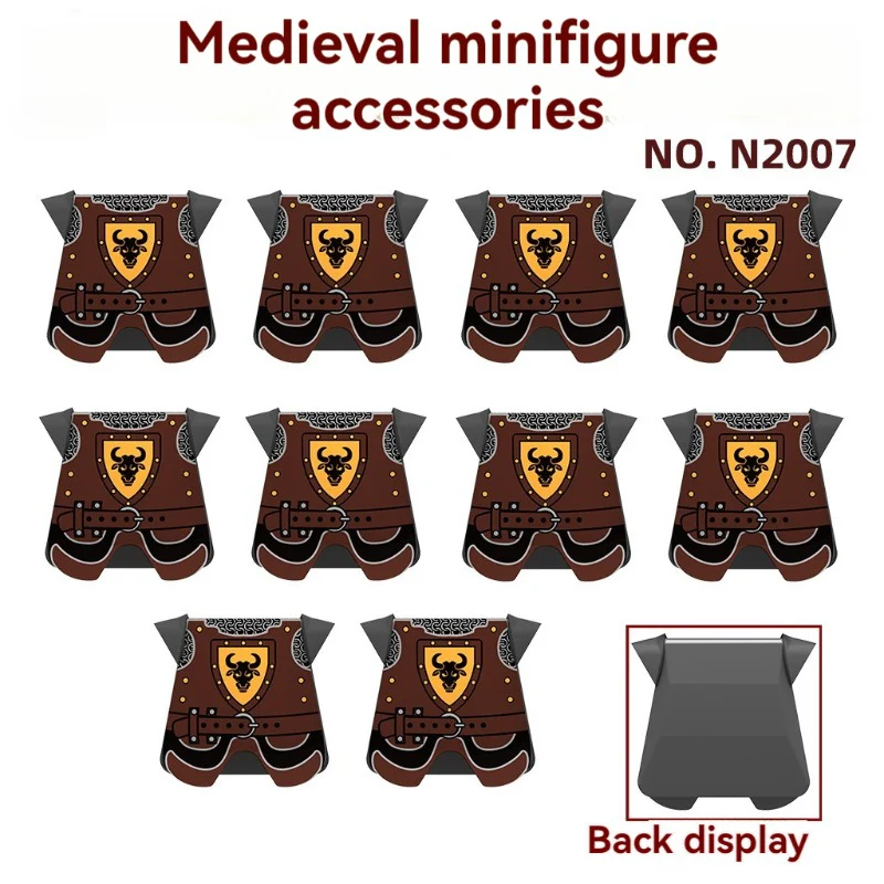 10pcs N2007-2010 medieval castle knight armor minifigures accessories - Image 2
