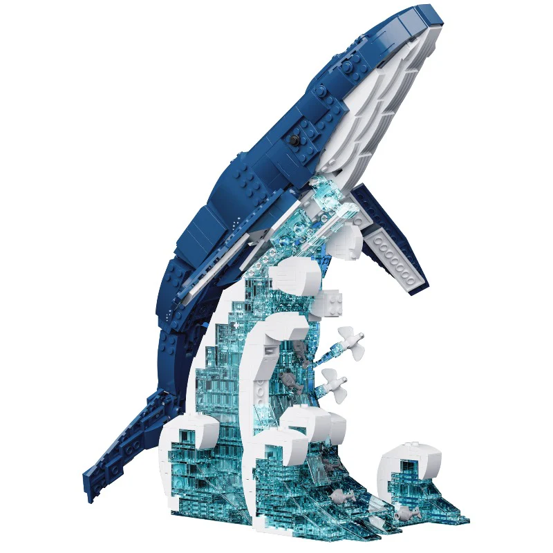 1163pcs Xbert 66197 Blue Whale - Image 6
