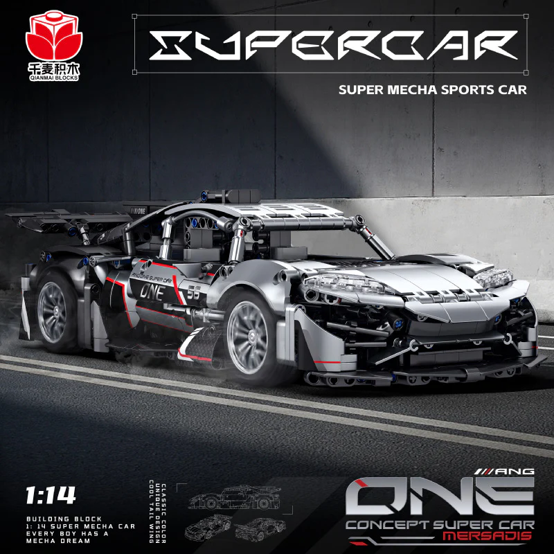 1342 pcs QM00056 ONE Concept Super Car