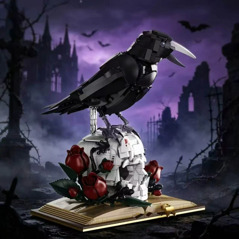 1358pcs YoLeXi 33138 Raven Skull Book
