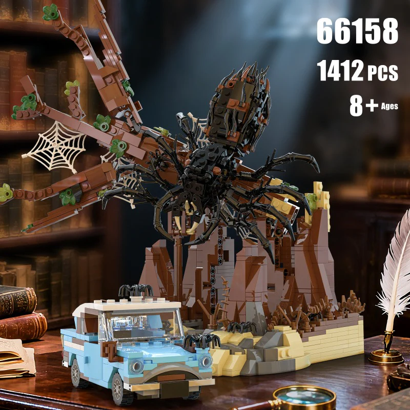 1412pcs JIESTAR 66158 Giant Spider In The Forbidden Forest