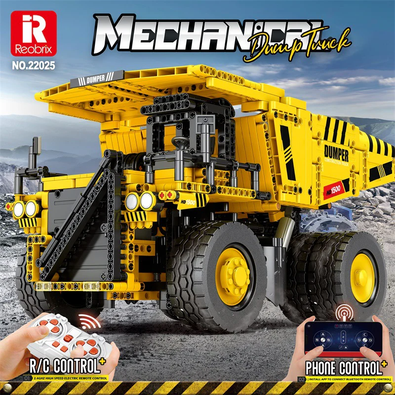 1622 pcs Reobrix 22025 Caterpillar 797 Mining Truck / Dump Truck Full RC