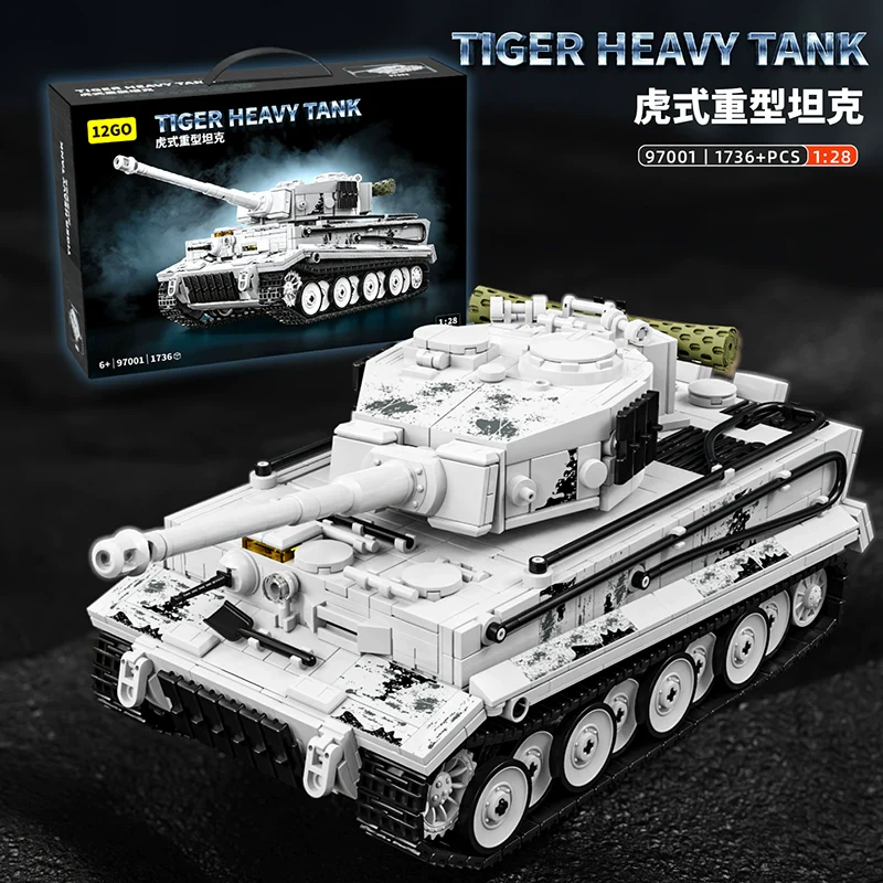 1802 pcs 12GO 97001 Tiger Heavy Tank - Image 8