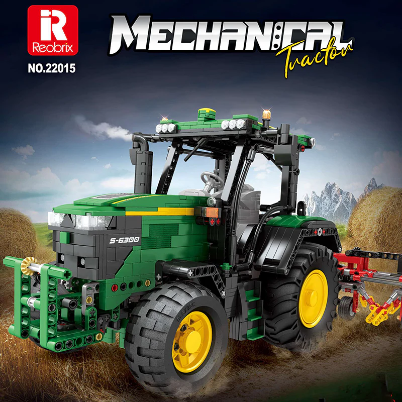 1828Pcs Reobrix 22015 John Deere 6130 R Tractor with motors