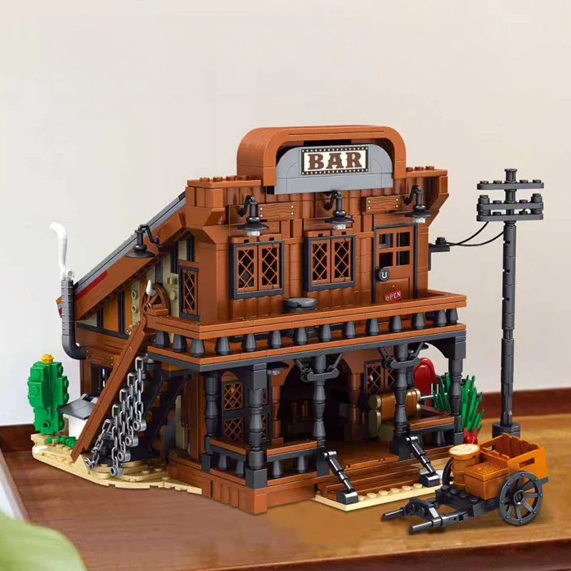 1834pcs XJD JD108 Cowboy City Bar - Image 2