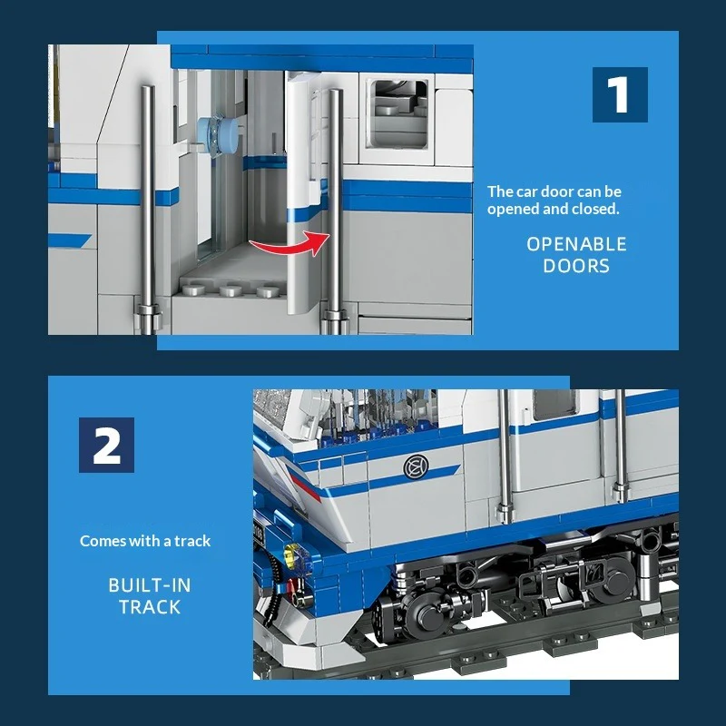 2252pcs JIESTAR JJ9259 TEP70 Train [With Lighting Kit] - Image 3