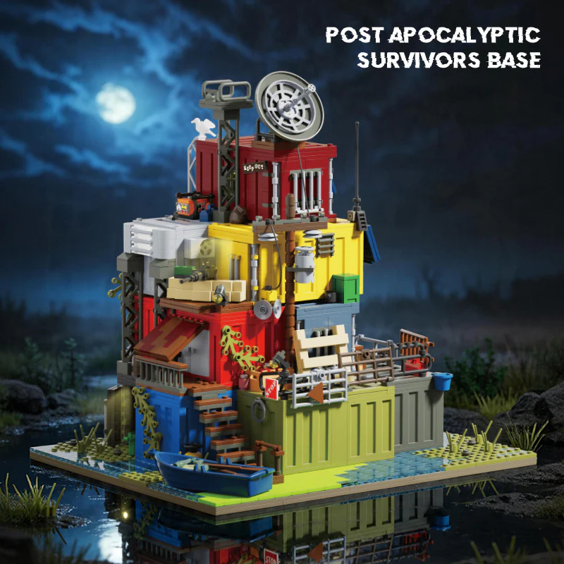 2859pcs Xbert 66202 Post Apocalyptic Survivors Base