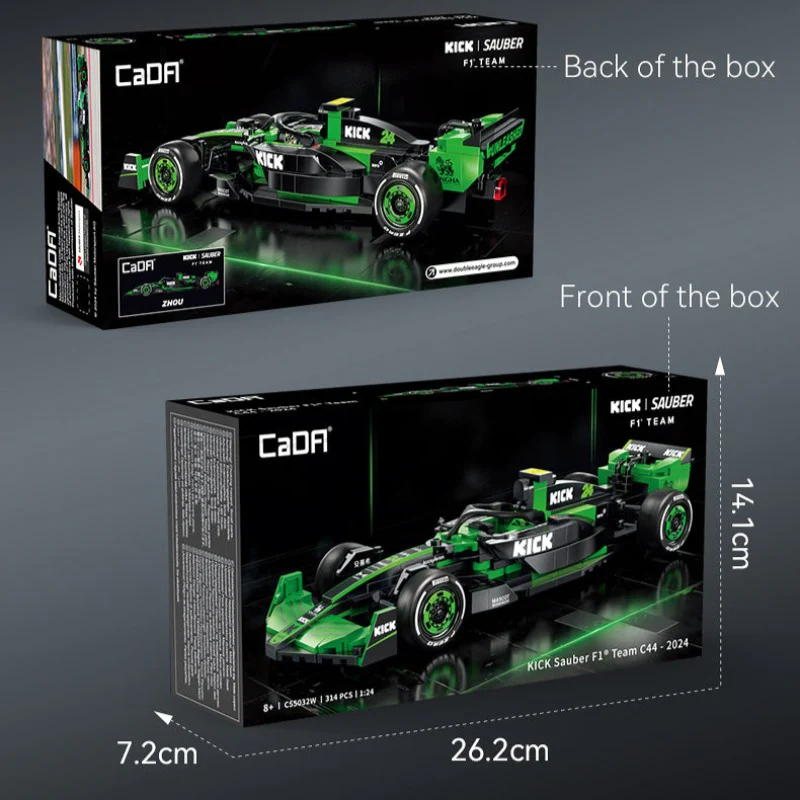 314 pcs CaDA C55032W KICK Sauber F1 Team C44-2024 - Image 5