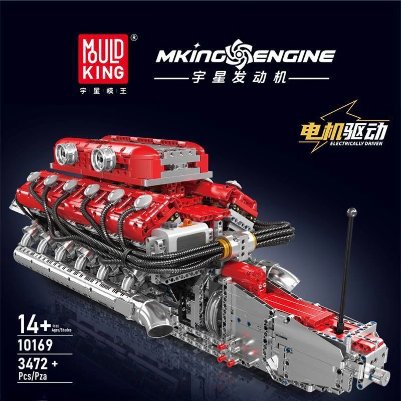 3472pcs MouldKing 10169 V12 Engine Dynamic Edition