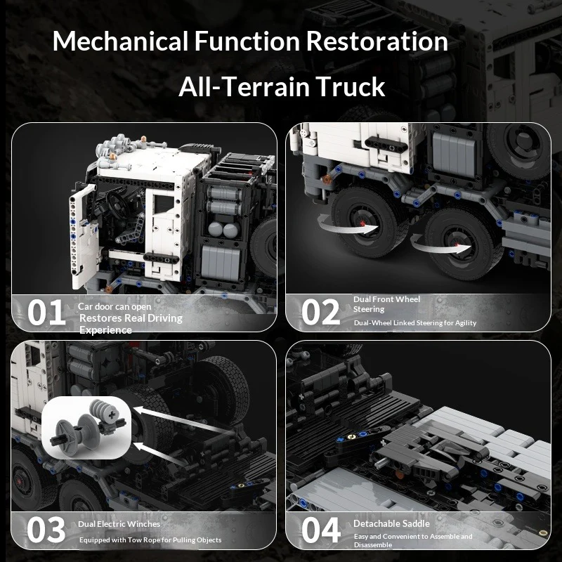 3611pcs Ubricks All-Terrain Rescue Truck 1:17 （only PDF Instruction） - Image 6