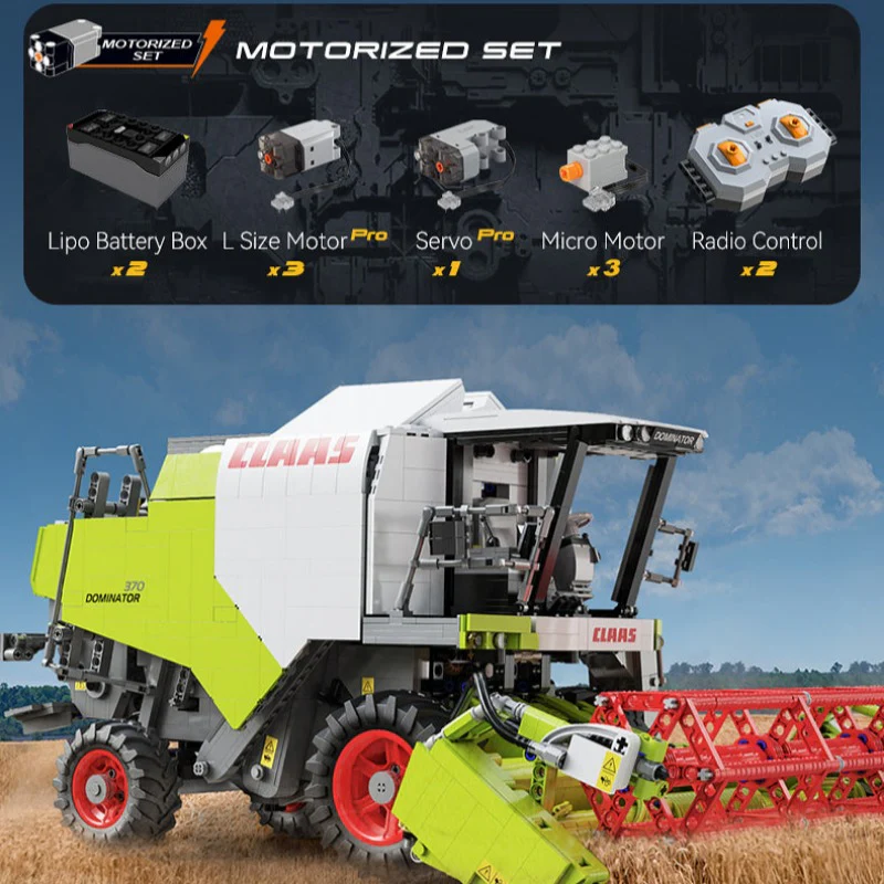 (Ship from European warehouse)4567 pcs CaDA C61508 CLAAS Dominator 370 1:17 Dynamic version - Image 16
