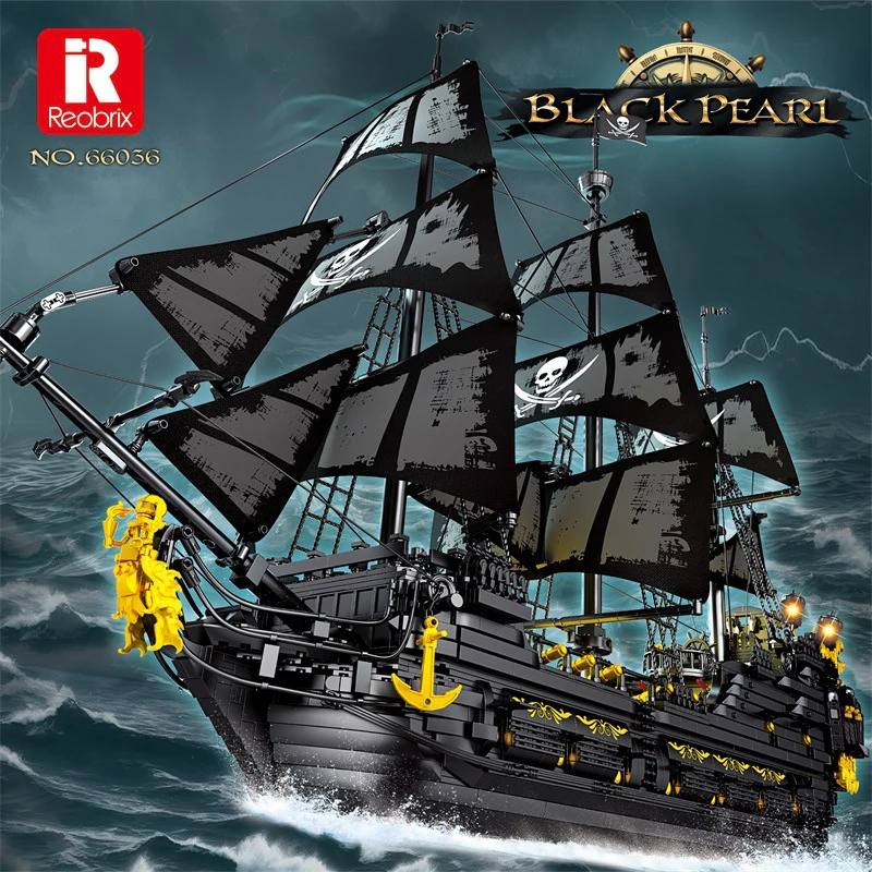 4708pcs Reobrix 66036 Black Pearl Pirate Ship