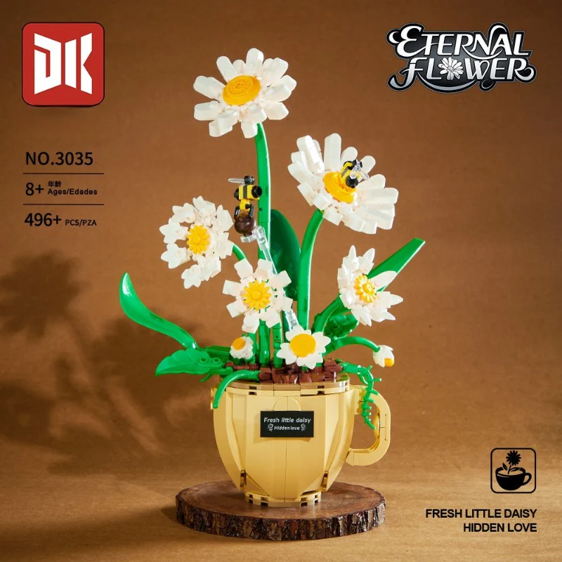 496pcs DK 3035 Coffee Cup Daisy