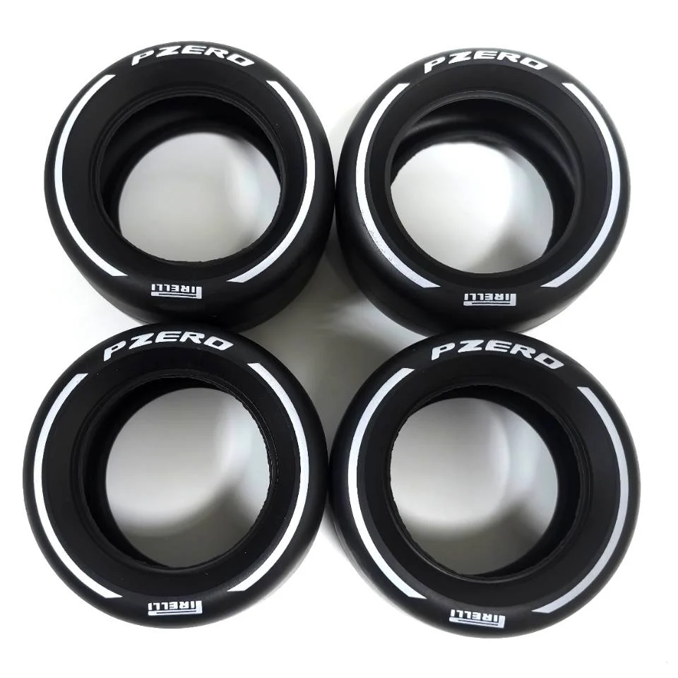 4pcs 23799 F1 Printed Tires 81.6mm D. X 44mm Smooth 4410