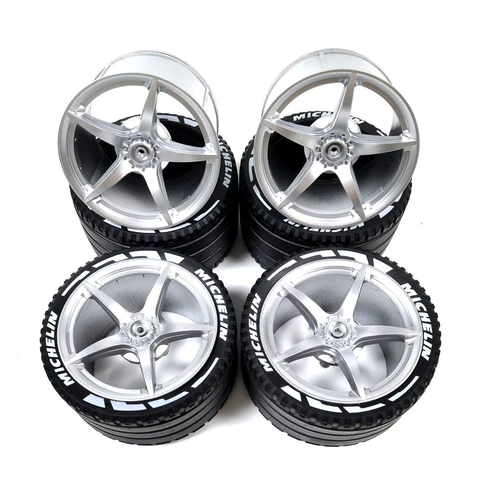 4pcs Ferrari 488 wheel 62.3 x 42mm chrome rims and 81.6x 44mm tiers 23799 - Image 2