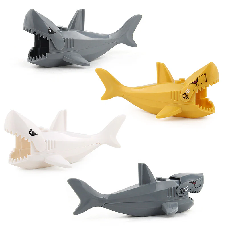 4pcs JM013-016 Animal series scene accessories shark Minifigures