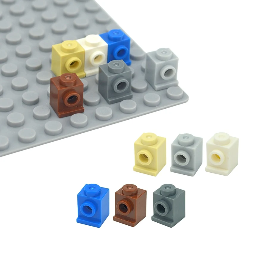 50pcs 1x1 one-side shortened bump brick with adapter 4070