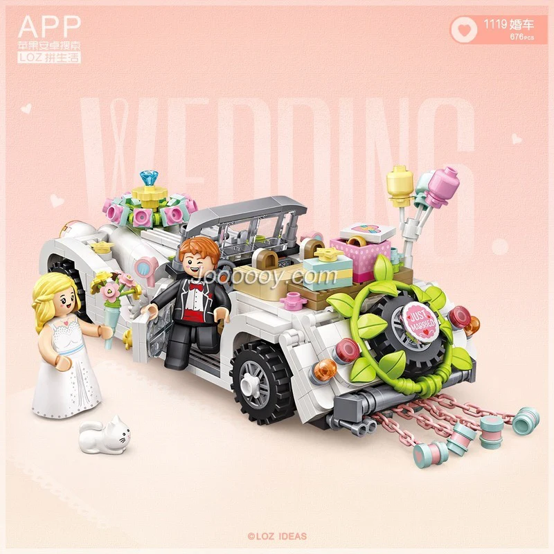 676PCS LOZ1119 Wedding Car Mini Bricks MINI Bricks - Image 2