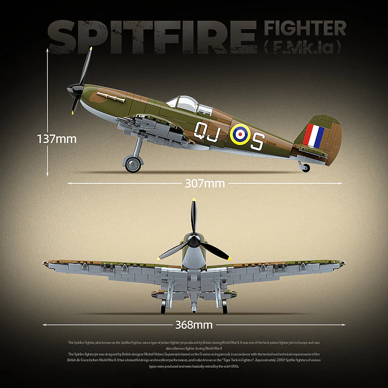 682 pcs QUANGUAN 100279 British Spitfire F.MK.la - Image 7