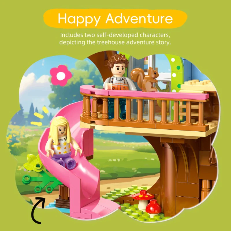 823pcs JIESTAR JJ9225 Rock Climbing Treehouse - Image 3
