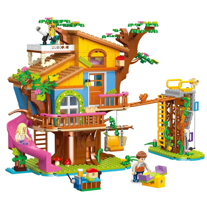 823pcs JIESTAR JJ9225 Rock Climbing Treehouse - Image 5