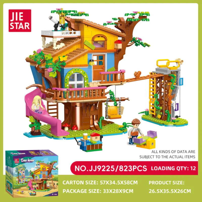 823pcs JIESTAR JJ9225 Rock Climbing Treehouse - Image 6