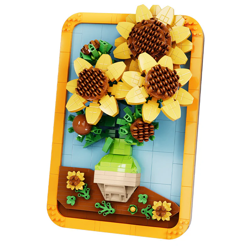 (mini bricks) 871 pcs MOYU BLOCK MY97110 Famous Paintings：Sunflowers