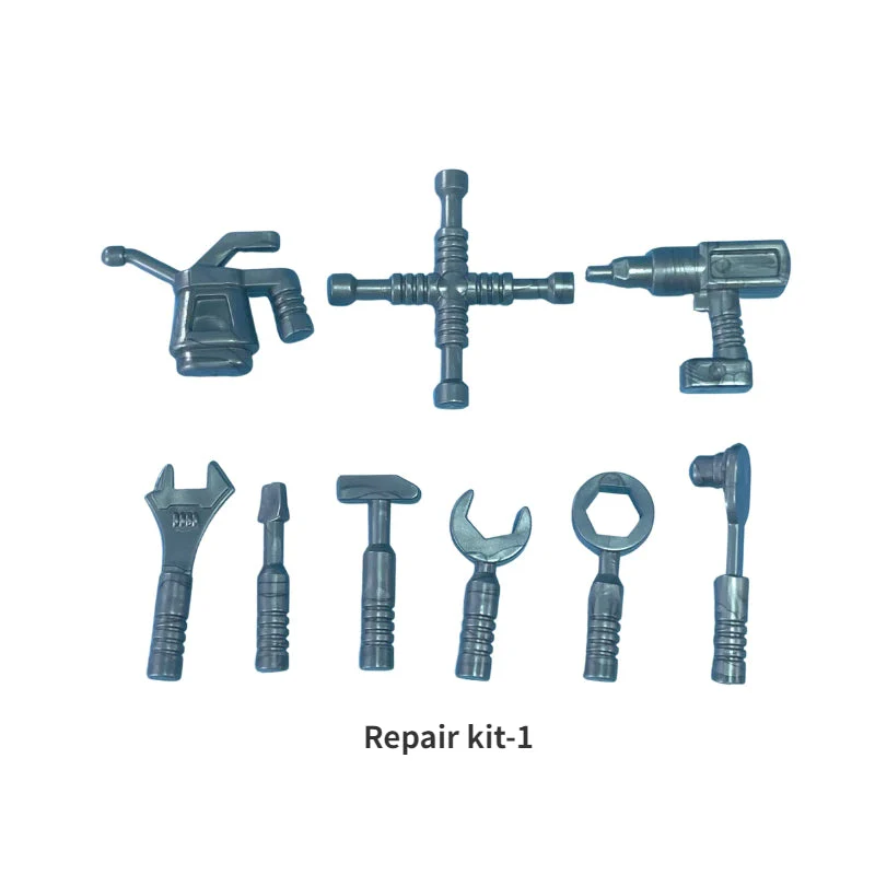 Cross Wrench Oil Pot Hammer Electric Drill Repair Tool Kit Minifigure accessories - Image 7