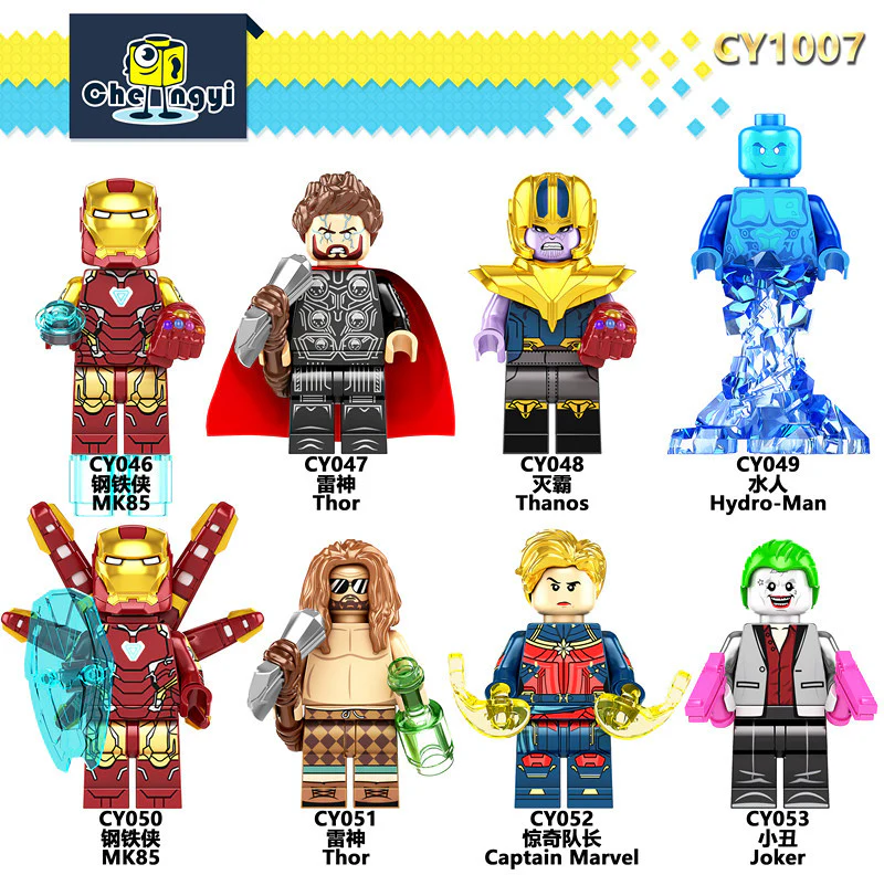 CY1007 Superhero Series Iron Man Aquaman Joker Minifigures