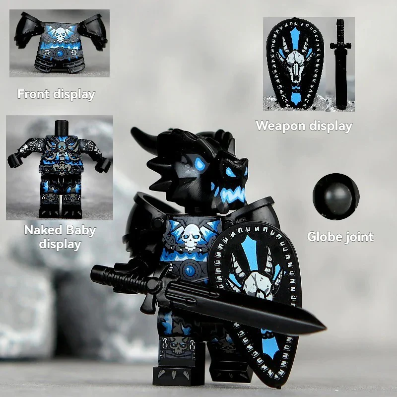 Dragon Knight Full set of minifigures Golden Knight Blue Knight Red Knight - Image 2