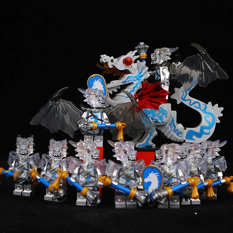 Dragon Knight Full set of minifigures Golden Knight Blue Knight Red Knight - Image 22