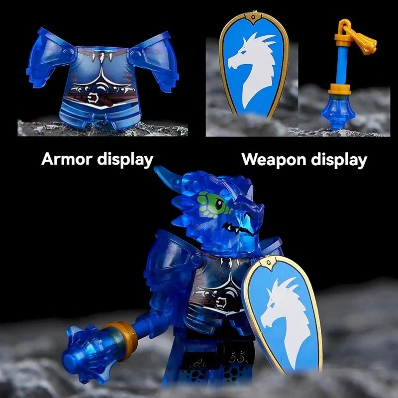 Dragon Knight Full set of minifigures Golden Knight Blue Knight Red Knight - Image 39