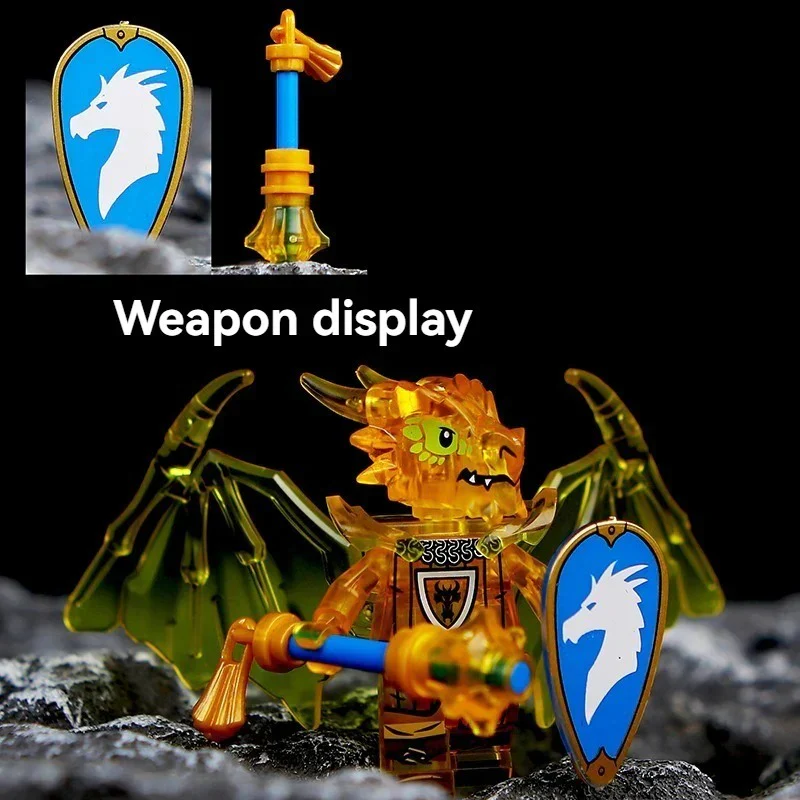 Dragon Knight Full set of minifigures Golden Knight Blue Knight Red Knight - Image 44