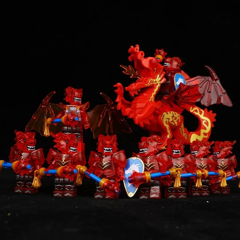 Dragon Knight Full set of minifigures Golden Knight Blue Knight Red Knight - Image 46