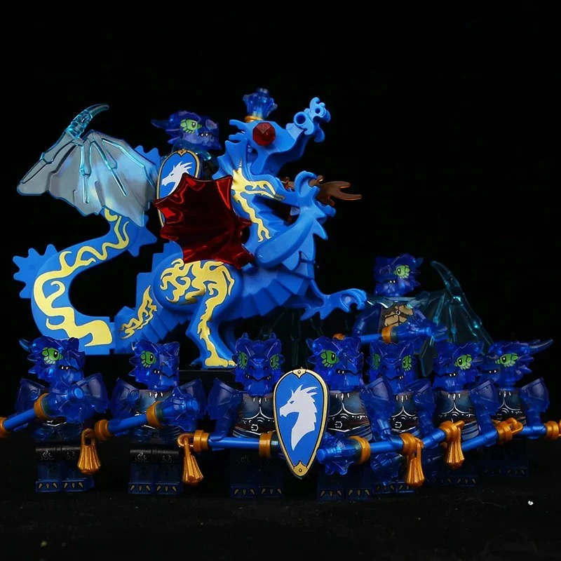 Dragon Knight Full set of minifigures Golden Knight Blue Knight Red Knight - Image 48