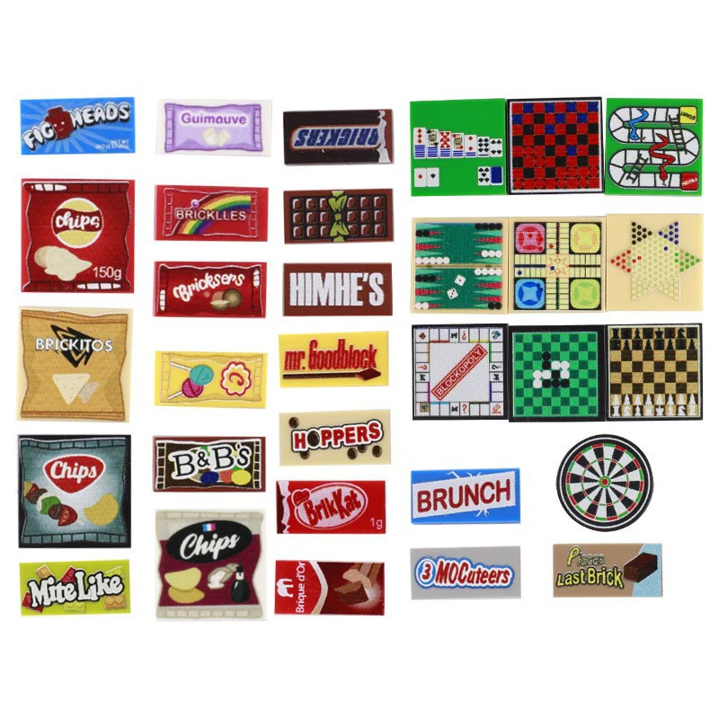 Food Candy Printed Parts Minifigure Scene Accessories - Image 2