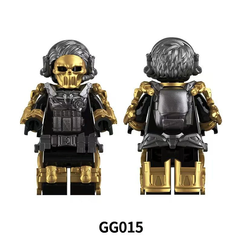 GG015 Military Series Red Wolf Minifigures Triangle Special Forces SWAT Team