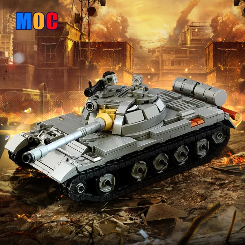 (Gobricks version) 1035pcs MOC German T-55A Medium Tank LEGO Compatible