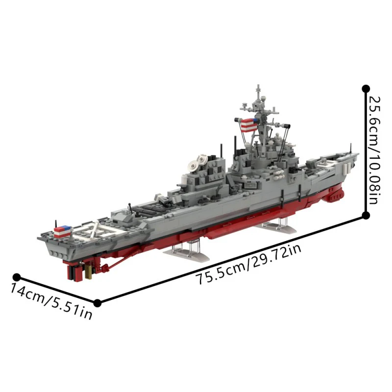 (Gobricks version) 1060pcs MOC-205398 DDG 51 Arleigh Burke - Flight I version - Image 5