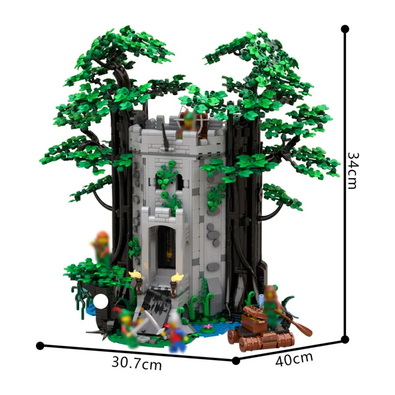 (Gobricks version) 1966pcs MOC-214066 LEGO 6077 Remake Forestmen River's Fortress Instructions MOC - Lego Medieval Castle Fantasy Moc - Image 3