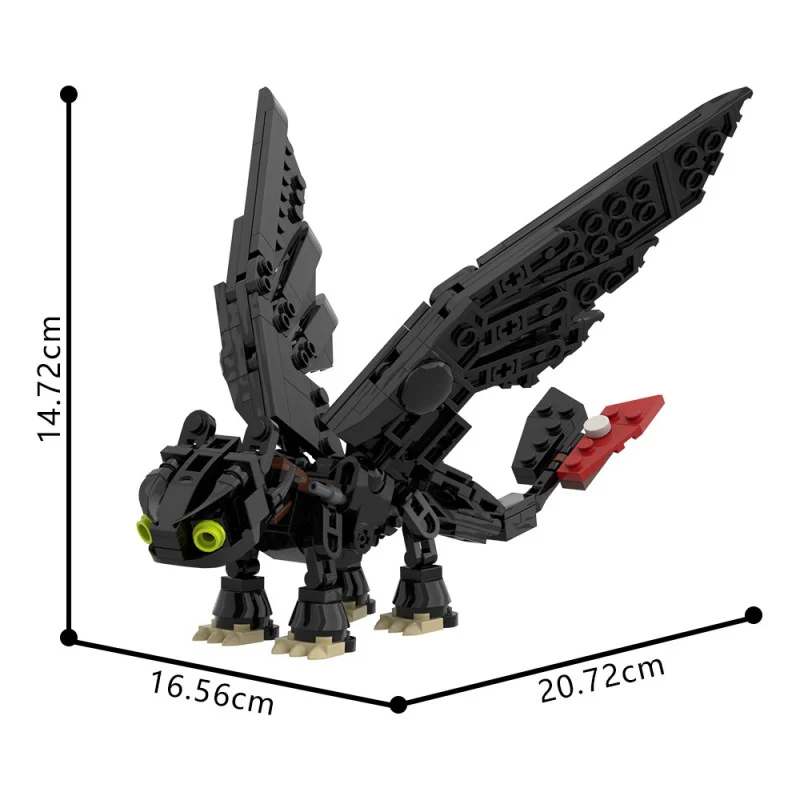 (Gobricks version) 215pcs MOC Toothless Dragon LEGO Compatible - Image 6