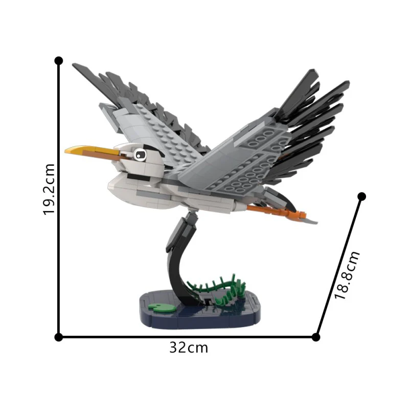 (Gobricks version) 238pcs MOC-212038 Flying heron - Image 5
