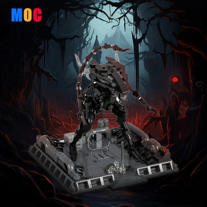 (Gobricks version) 450pcs MOC-199999 Aliens Micro Diorama Series : Xenomorph Queen