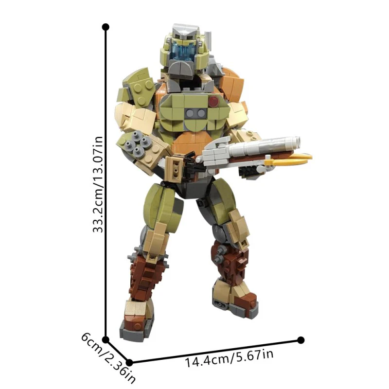 (Gobricks version) 609pcs MOC-211688 The Doom Slayer - Image 5