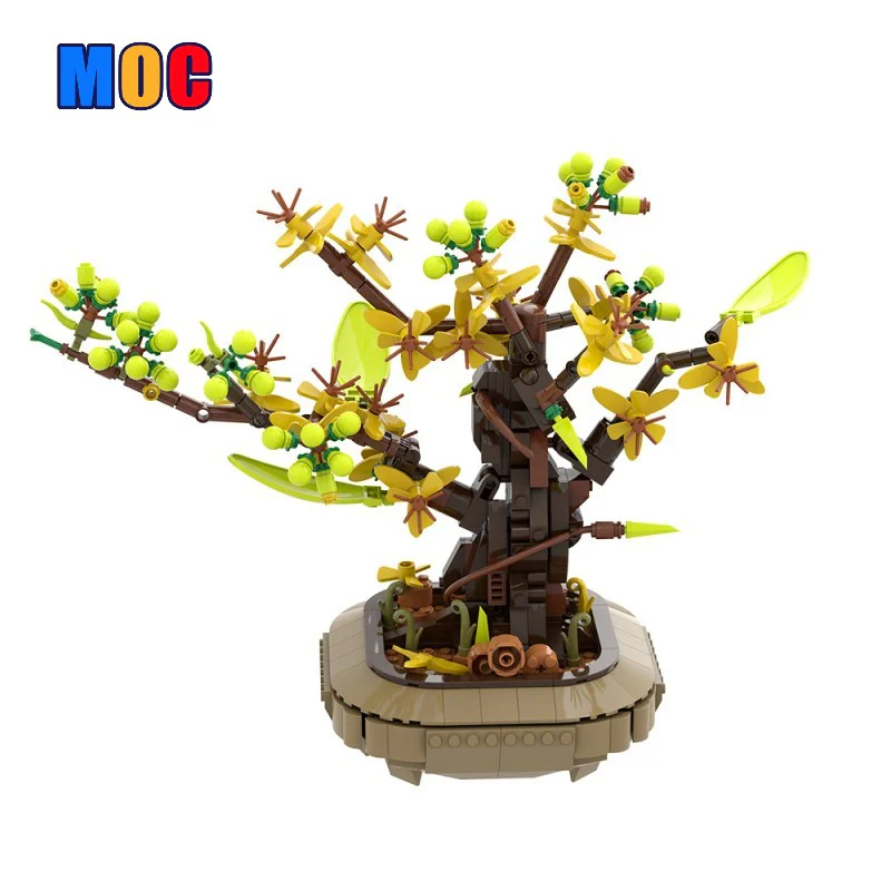 (Gobricks version) 643pcs MOC Apricot bonsai