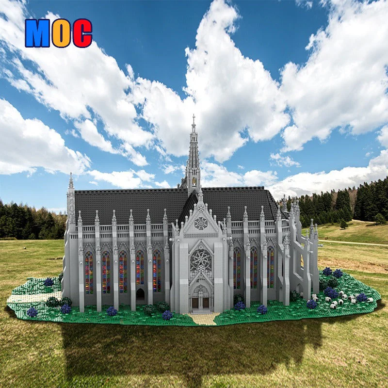 (Gobricks version) 21392pcs+ MOC Saint Remys Cathedral in Reims France LEGO Compatible
