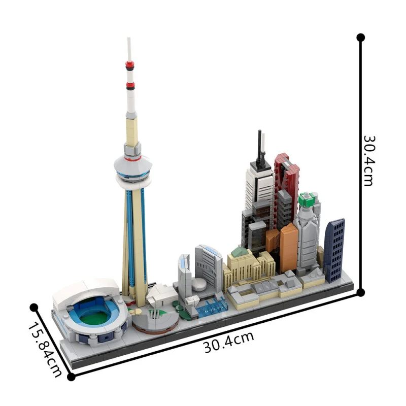 (Gobricks version) 970pcs MOC-220320 City of Toronto Skyline - Image 6