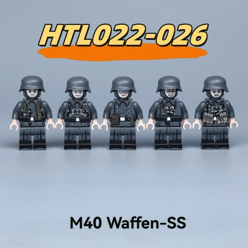 HTL022-026 WWII German M40 Waffen-SS Minifigures
